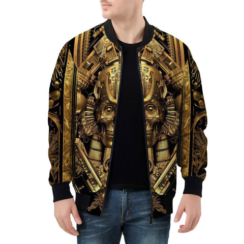 Bomber Jacket Egypt Gold Pharaohs and Masks