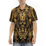 Men's Polo Shirt Egypt Gold Pharaohs and Masks