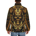 Down-Padded Puffer Jacket Egypt Gold Pharaohs and Masks