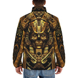 Down-Padded Puffer Jacket Egypt Gold Pharaohs and Masks