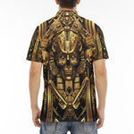 Men's Polo Shirt Egypt Gold Pharaohs and Masks