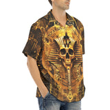 Hawaiian Shirt Golden Egyptian Pharaoh Skull