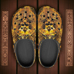 Classic Clogs Golden Egyptian Pharaoh Skull
