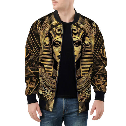 Bomber Jacket Egyptian Pharaoh Gold Art Deco