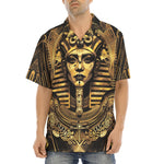 Hawaiian Shirt Egyptian Pharaoh Gold Art Deco