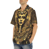 Hawaiian Shirt Egyptian Pharaoh Gold Art Deco