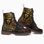 Leather Boots Egyptian Pharaoh Gold Art Deco