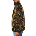 Down-Padded Puffer Jacket Egyptian Pharaoh Gold Art Deco