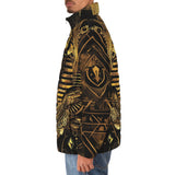 Down-Padded Puffer Jacket Egyptian Pharaoh Gold Art Deco