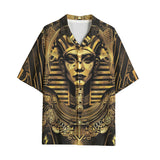 Hawaiian Shirt Egyptian Pharaoh Gold Art Deco