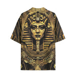 Hawaiian Shirt Egyptian Pharaoh Gold Art Deco