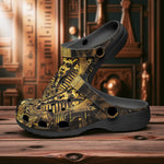 Classic Clogs Egyptian Pharaoh Gold Art Deco