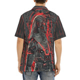 Hawaiian Shirt Black and Red Egyptian Pharaoh Art