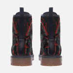 Leather Boots Black and Red Egyptian Pharaoh Art