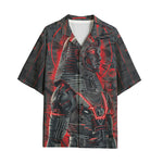 Hawaiian Shirt Black and Red Egyptian Pharaoh Art