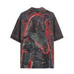 Hawaiian Shirt Black and Red Egyptian Pharaoh Art