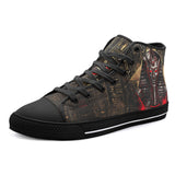 High-Top Canvas Shoes Egyptian Pharaoh with Red Eyes