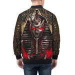 Bomber Jacket Egyptian Pharaoh with Red Eyes