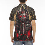 Men's Polo Shirt Egyptian Pharaoh with Red Eyes