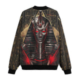 Bomber Jacket Egyptian Pharaoh with Red Eyes