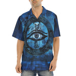 Hawaiian Shirt Mystical Blue Ancient Egyptian Symbol