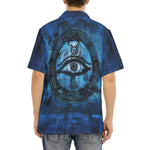 Hawaiian Shirt Mystical Blue Ancient Egyptian Symbol