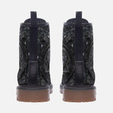 Leather Boots Mysterious Black Metal Occult Symbol