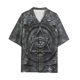 Hawaiian Shirt Mysterious Black Metal Occult Symbol