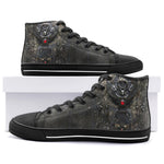 High-Top Canvas Shoes Ancient Metal Ornate Carvings