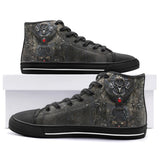 High-Top Canvas Shoes Ancient Metal Ornate Carvings
