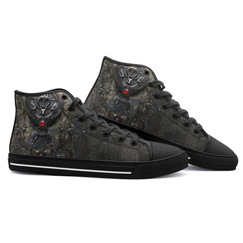 High-Top Canvas Shoes Ancient Metal Ornate Carvings