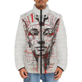 Down-Padded Puffer Jacket Sketch of Egyptian Pharaoh