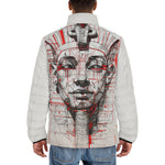 Down-Padded Puffer Jacket Sketch of Egyptian Pharaoh