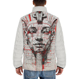 Down-Padded Puffer Jacket Sketch of Egyptian Pharaoh
