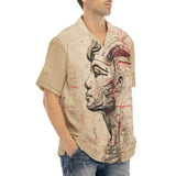Hawaiian Shirt Sketch of Egyptian Head