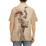 Hawaiian Shirt Sketch of Egyptian Head