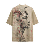 Hawaiian Shirt Sketch of Egyptian Head