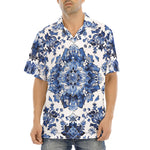 Hawaiian Shirt Blue Gzhel Painting