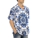 Hawaiian Shirt Blue Gzhel Painting