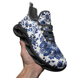Sports Mesh Sneakers Blue Gzhel Painting