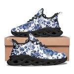 Sports Mesh Sneakers Blue Gzhel Painting