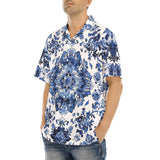 Hawaiian Shirt Blue Gzhel Painting