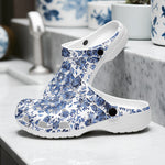 Classic Clogs Blue Gzhel Painting