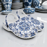 Classic Clogs Blue Gzhel Painting