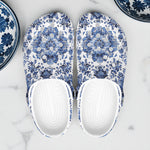 Classic Clogs Blue Gzhel Painting