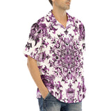 Hawaiian Shirt Watercolor Purple Flowers Pattern