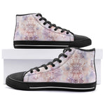 High-Top Canvas Shoes Elegant Light Pastel Pattern