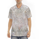 Men's Polo Shirt Watercolor Pastel Lace Pattern