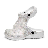 Classic Clogs Watercolor Pastel Lace Pattern