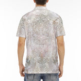 Men's Polo Shirt Watercolor Pastel Lace Pattern